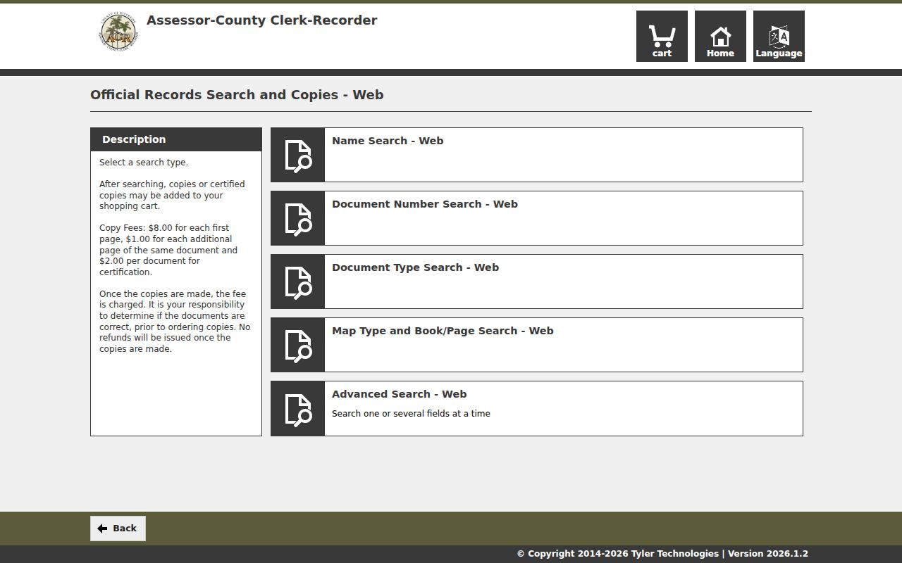 Palm Desert people search official records menu