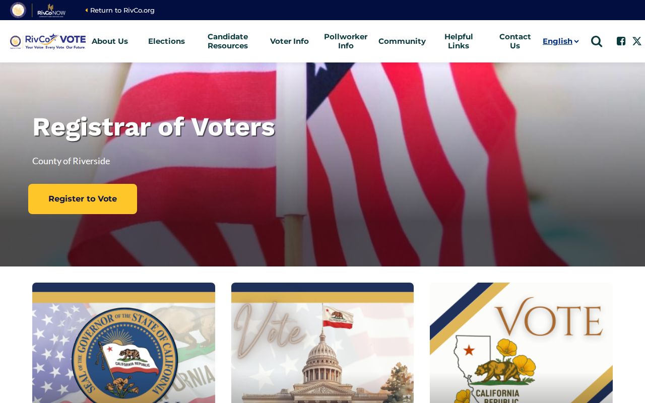 Palm Desert voter registration resources from Riverside County Registrar of Voters
